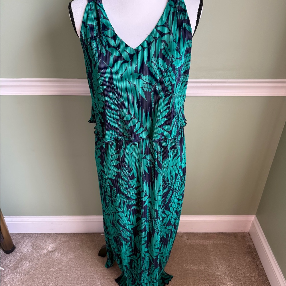 Banana Republic Navy and Green Dress